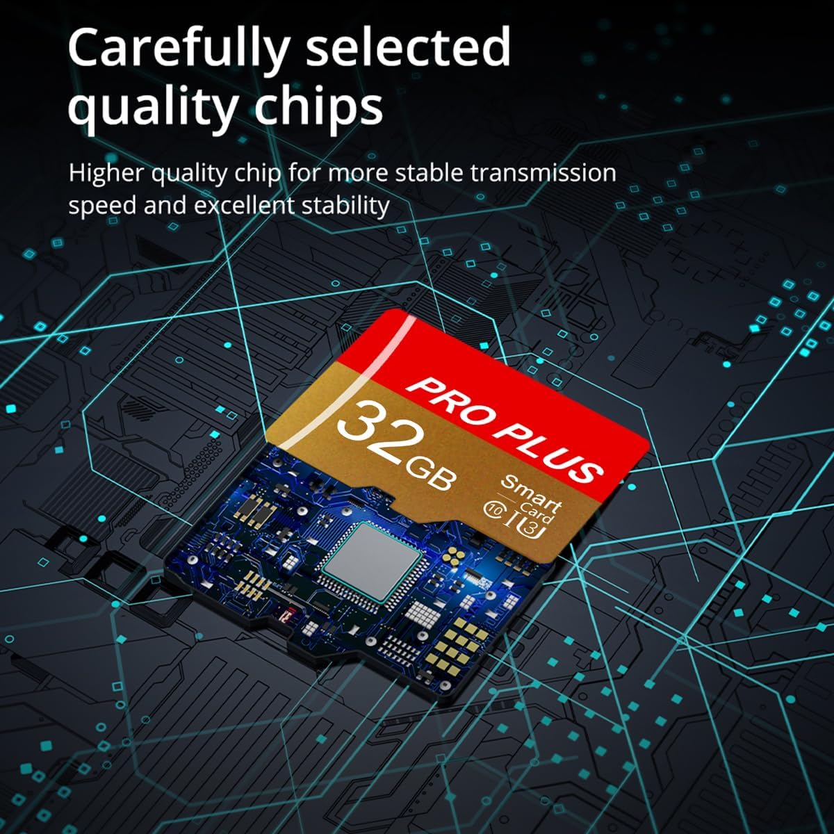 2 Pack TF Card 32GB with Adapter, High Speed Memory Card, UHS-I C10 A1 Memory TF Card for Tablet/Mobile Phone/Camera/Car Audio/Game Console (TF162 Red Gold 32GB) - Image 3